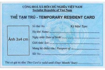 Temporary resident card